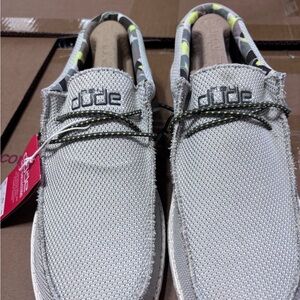 Hey Dude Gray Slip-On Loafers with Elastic Goring